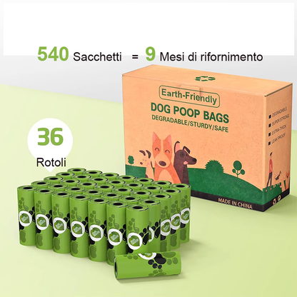 Sacchetti biodegradabili 36pz + 1 Dispenser